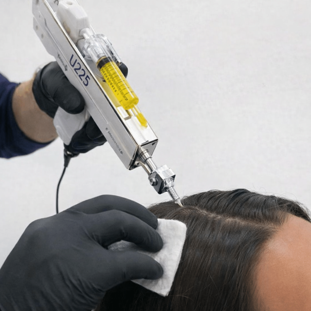 PRP hair restoration procedure at Monarch MD West Vancouver