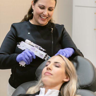 Monarch MD Amy using PRP Hair therapy for hair loss treatment in vancouver